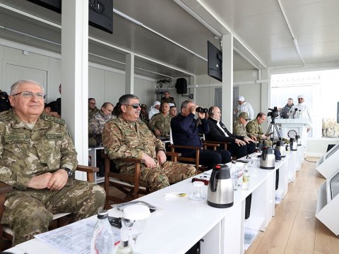 Zakir Həsənov Türkiyədə keçirilən təlimləri izlədi - FOTOLAR