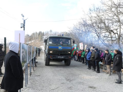 Sülhməramlıların 20 avtomobili aksiya ərazisindən keçdi