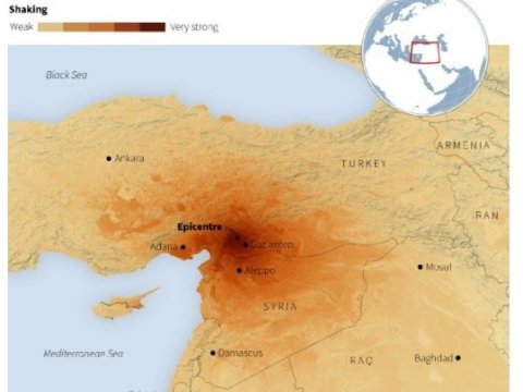 Zəlzələnin təsir dairəsinə Ankara da daxildir - XƏRİTƏ