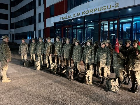 Hərbi tibb personalımız Türkiyəyə göndərildi