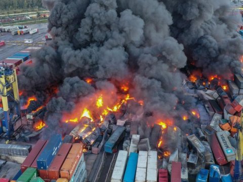 Hatay limanındakı yanğın bir gün sonra söndürüldü - YENİLƏNİB