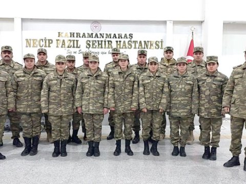 Hərbi tibb personalımız Kahramanmaraşda