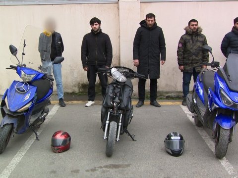 Mopedləri oğurlayan dəstə üzvləri tutuldu - VİDEO