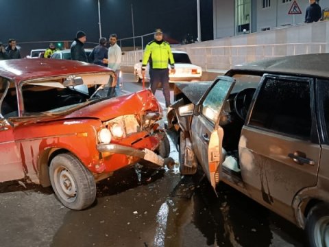 Tovuzda zəncirvari qəza - Yaralılar var