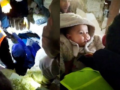 110 saat dağıntı altında qalan ana və körpəsi xilas edildi