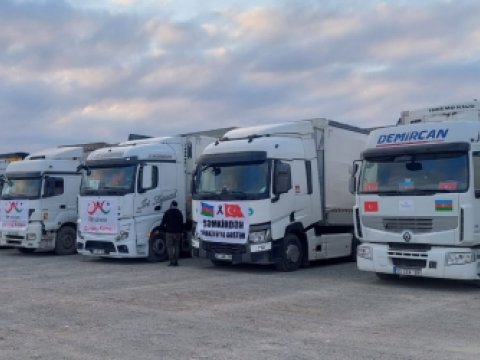 Bölgələrimizdən qardaş ölkəyə 125 ton yardım göndərilib