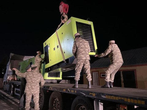 Müdafiə Nazirliyi Türkiyəyə generatorlar göndərdi - FOTOLAR