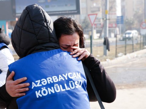 Azərbaycan könüllüləri Kahramanmaraşda - FOTOLAR