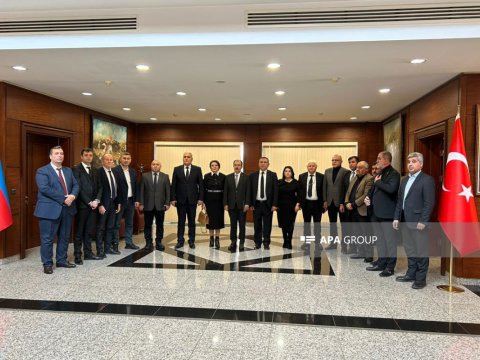 Mətbuat Şurası İdarə Heyətinin üzvləri Türkiyə səfirliyində olublar - FOTOLAR