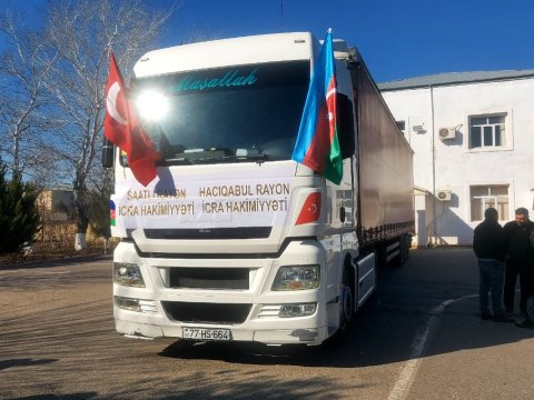 Hacıqabuldan qardaş ölkəyə yardım - FOTOLAR