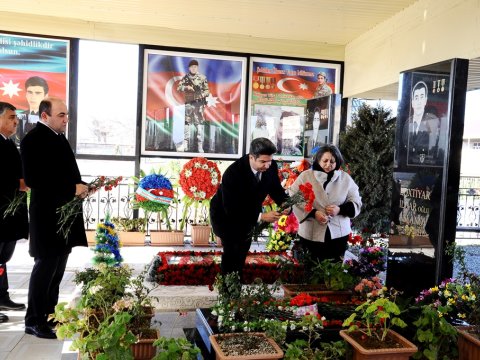 Vətən Müharibəsi Şəhidi Bəxtiyar Aslanovun xatirəsi anılıb - FOTOLAR