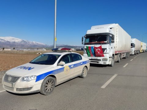 FHN-in növbəti humanitar yardımı Türkiyəyə çatıb - VİDEO