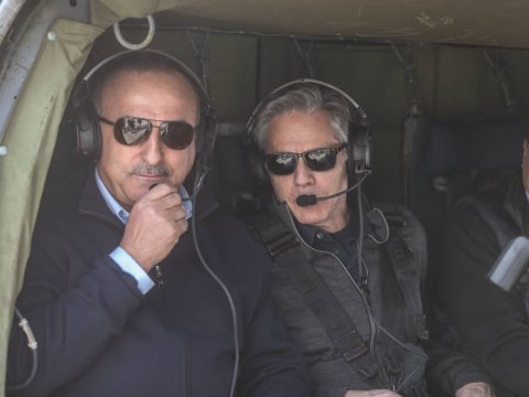 Blinken Çavuşoğlu ilə zəlzələ bölgəsində - YENİLƏNİB (VİDEO)