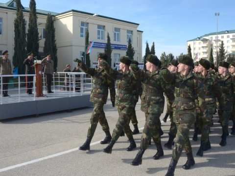 Mülki müdafiə qoşunlarında andiçmə mərasimi keçirilib