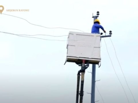 Abşeronda elektrik təsərrüfatı yenilənir - VİDEO