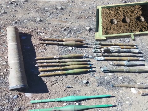 Laçın və Tərtərdə silah-sursat aşkarlandı - FOTO