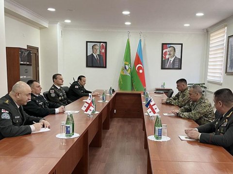 Hikmət Mirzəyev Gürcüstan generalı ilə görüşüb - VİDEO