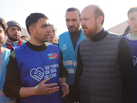 Bilal Ərdoğan Azərbaycan könüllüləri ilə görüşüb - FOTOLAR