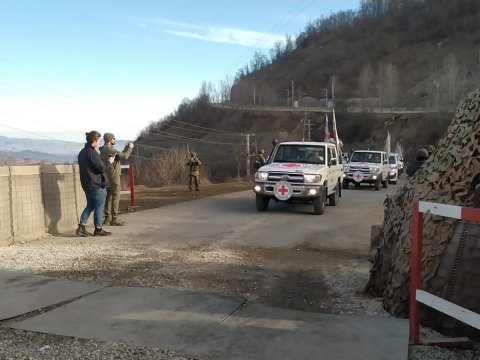 BQXK-nin maşınları Xankəndiyə qayıtdı