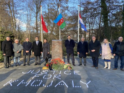 Haaqada Xocalı qurbanları anıldı - FOTO