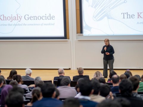 Londonda Xocalı soyqırımı ilə bağlı konfrans təşkil edilib - FOTOLAR