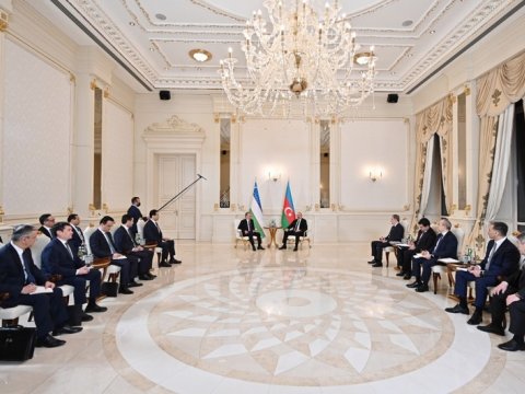 İlham Əliyev Mirziyoyevə Qarabağa görə təşəkkür etdi 