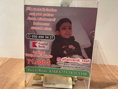 Müalicəsi üçün yığılan pulu Türkiyəyə göndərdi - VİDEO