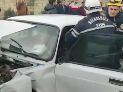 Qəza nəticəsində köməksiz qalanlar xilas edildi - VİDEO