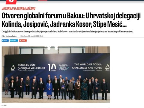 Bakı Forumu dünya mediasının diqqət mərkəzində - FOTOLAR