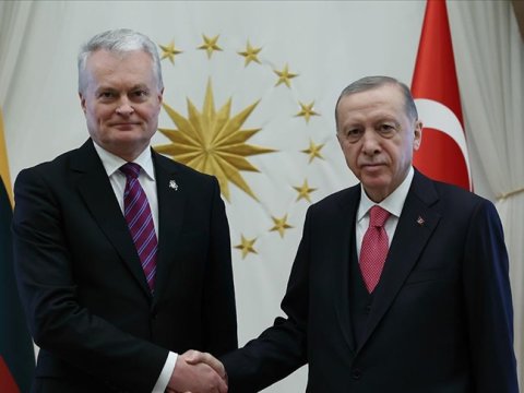 Ərdoğan litvalı həmkarı ilə görüşdü 