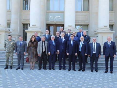 Yevlaxda Heydər Əliyevlə bağlı tədbir keçirildi - FOTOLAR