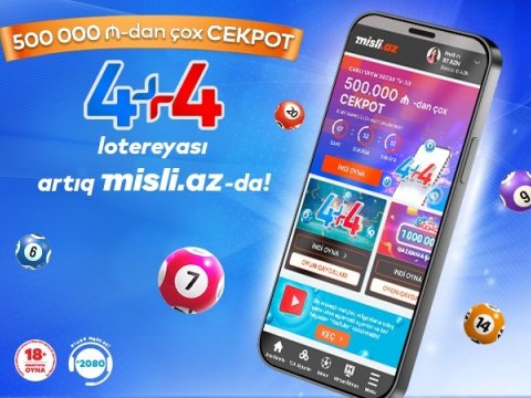 “4+4” tirajlı lotereya biletləri onlayn satışda