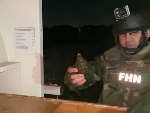 Bakıda əl qumbarası tapıldı - VİDEO