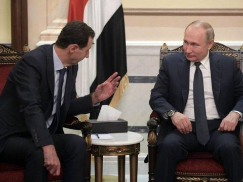 Putinlə Əsədin görüşü başlayıb