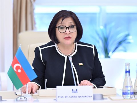 Sahibə Qafarova Dağıstan Milli Şurasının sədri ilə görüşdü