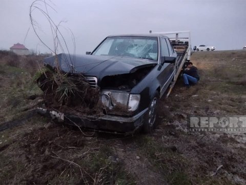 Kürdəmirdə qəza - 3 nəfər yaralandı