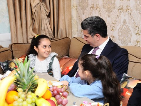 Naftalanda şəhid ailələri ziyarət olunub - FOTOLAR