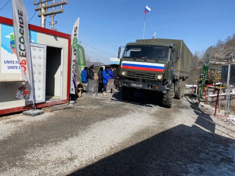 Sülhməramlıların 46 maşını aksiya yerindən keçib - YENİLƏNİB