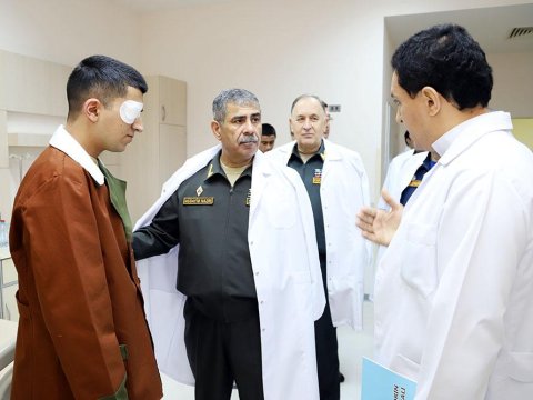 Zakir Həsənov hərbi hospitalda - VİDEO+FOTOLAR