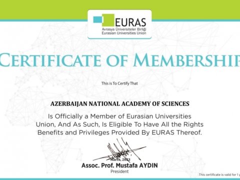 AMEA Avrasiya Universitetlər Birliyinin üzvlüyünə qəbul edildi