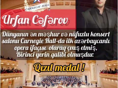 Azərbaycanlı vokalçı ABŞ-da qızıl medal qazandı