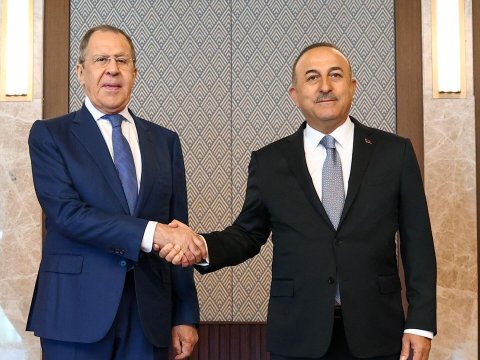 Çavuşoğlu-Lavrov görüşü başladı - Qarabağdan da danışacaqlar (VİDEO)