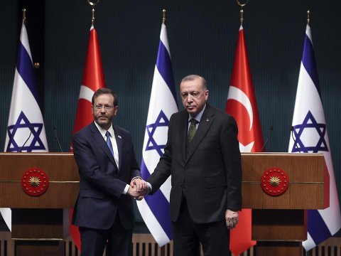 Ərdoğan İsrail prezidenti ilə danışıqlar apardı