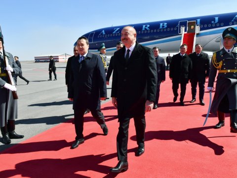 İlham Əliyev Qazaxıstanda səfərdədir - FOTOLAR