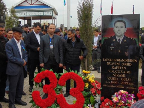Şəhid kapitan yad edildi - Milli Qəhrəmanların valideynləri də gəldi - FOTOLAR