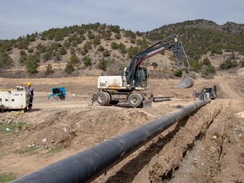 Laçında su sistemləri yenidən qurulur - FOTOLAR