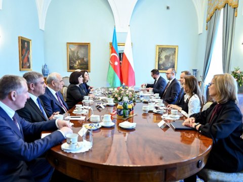 Spiker Polşa Prezidenti ilə görüşüb - FOTOLAR