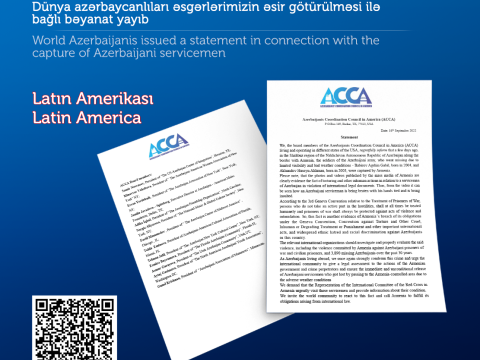 Amerikadakı soydaşlarımız hərbçilərimizin azad olunmasını tələb edir