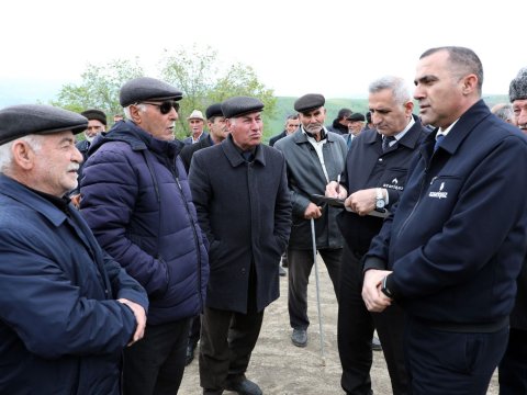 Leriklilər qaz problemindən danışdılar - FOTOLAR