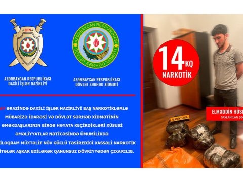 İmişlidə narkotik əməliyyatı - 14 kiloqram...